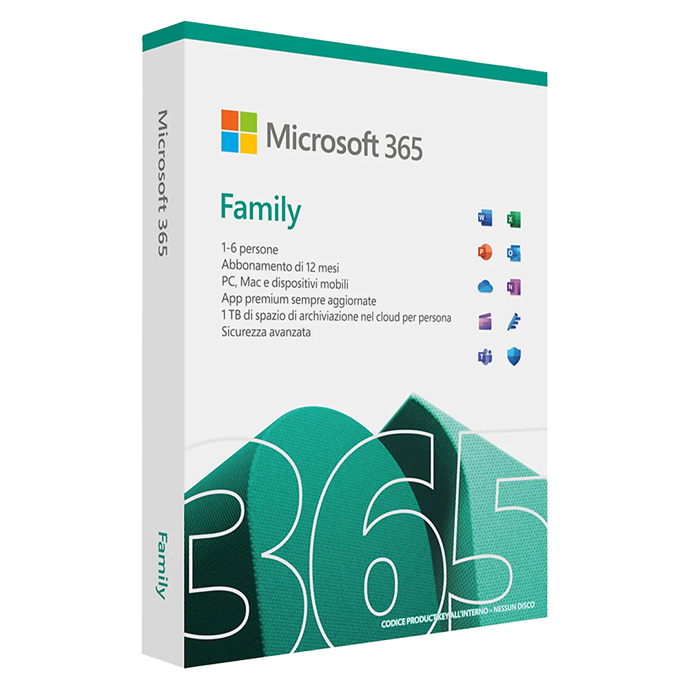Microsoft 365 Family – 6 Persone – 12 Mesi